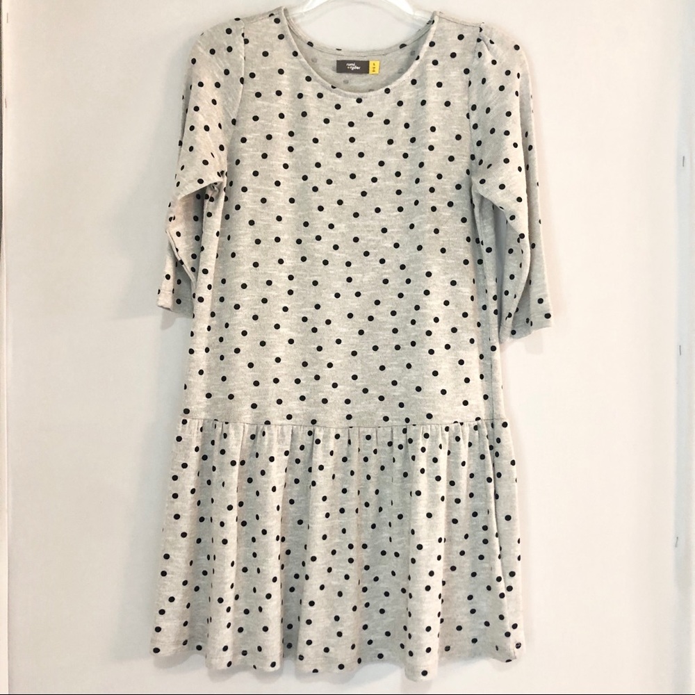 Rumi + Ryder Gray Polka Dot Dress